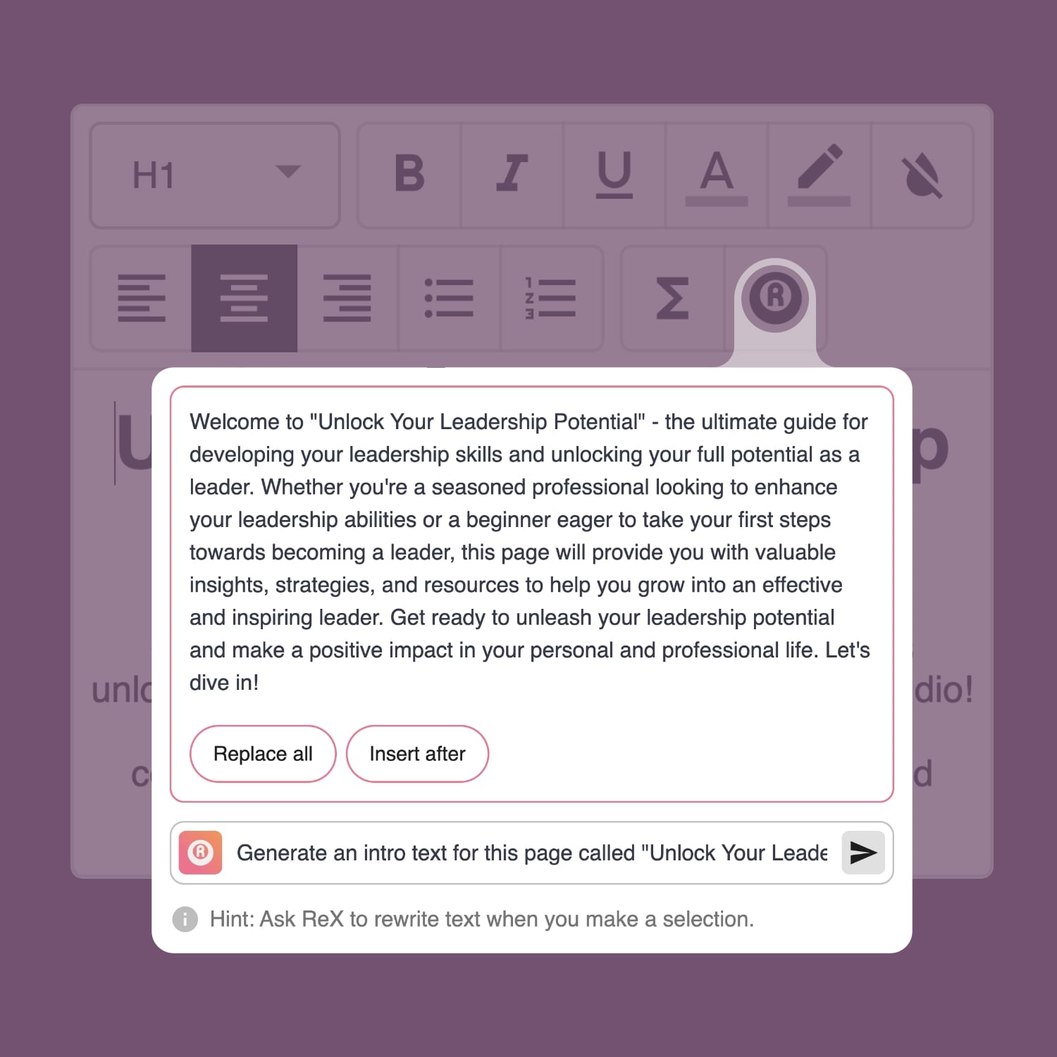 Rich Text Editor